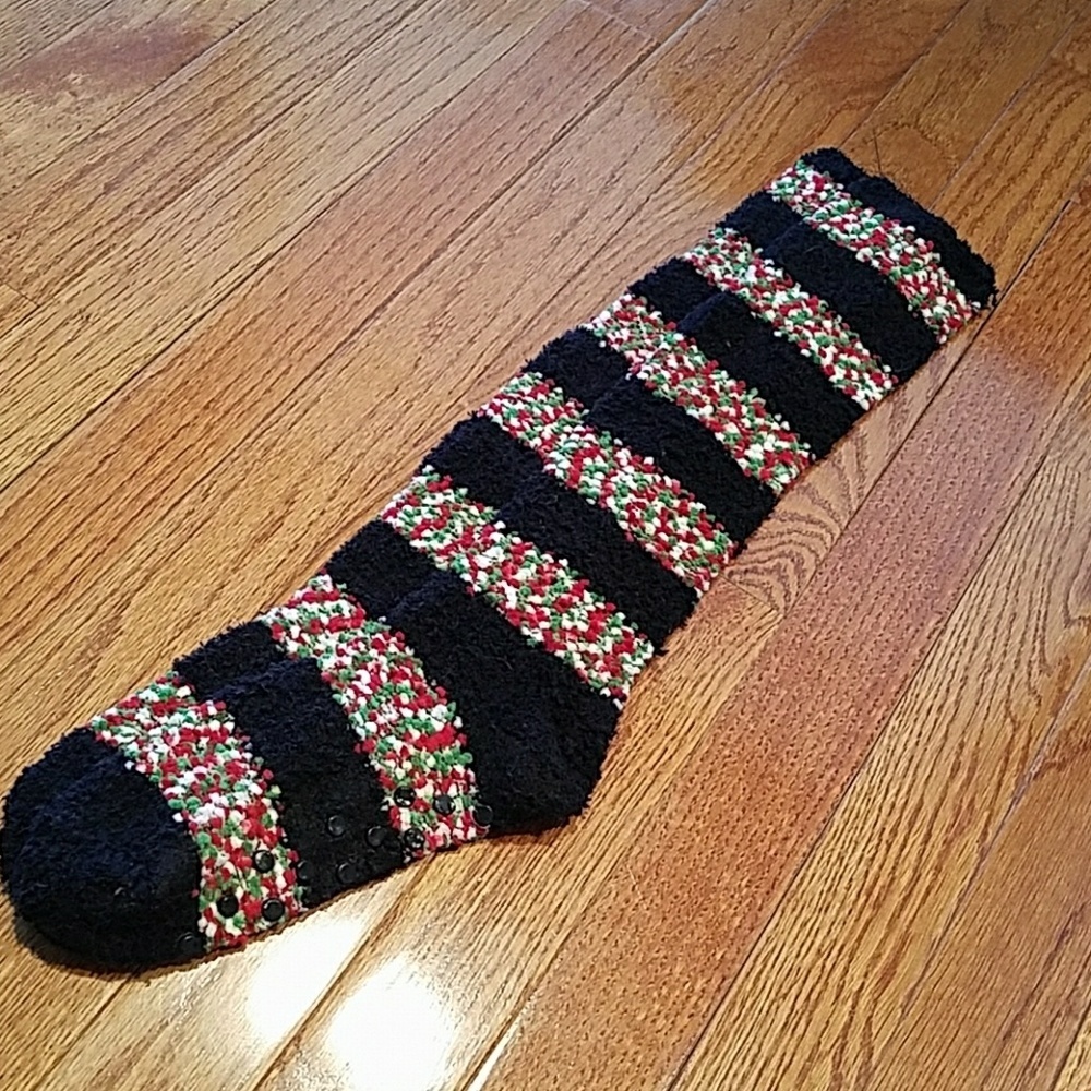 Knee high socks with Christmas colors